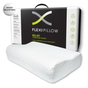flexipillow-relief-contour-pillow-neck-support FlexiPillow Relief Contour Pillow supporting cervical spine alignment