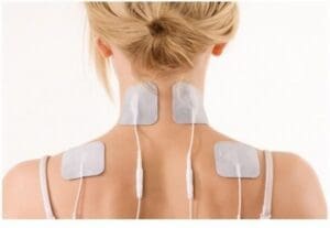TENS machine for home pain relief and safe pad placement