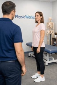 Improving posture assessment with physiotherapist observing standing spinal alignment