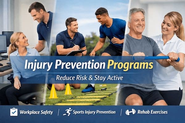 Injury prevention programs using supervised exercise training with a physiotherapist