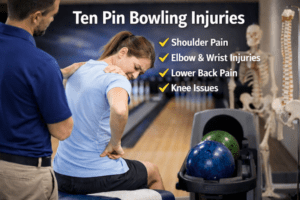 ten pin bowling injuries shoulder and lower back physio assessment