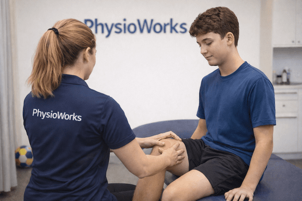 Patellofemoral pain syndrome assessment of teenage boy’s knee
