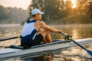 Rowing injuries affecting lower back during drive phase