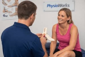Sinus tarsi syndrome physiotherapy assessment explaining lateral ankle pain