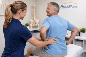 Spondylosis physiotherapy lower back assessment in Brisbane clinic