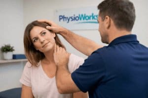 Whiplash physiotherapy neck assessment after motor vehicle injury
