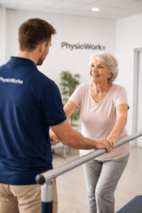 Gerontology physiotherapy balance training for older adult mobility