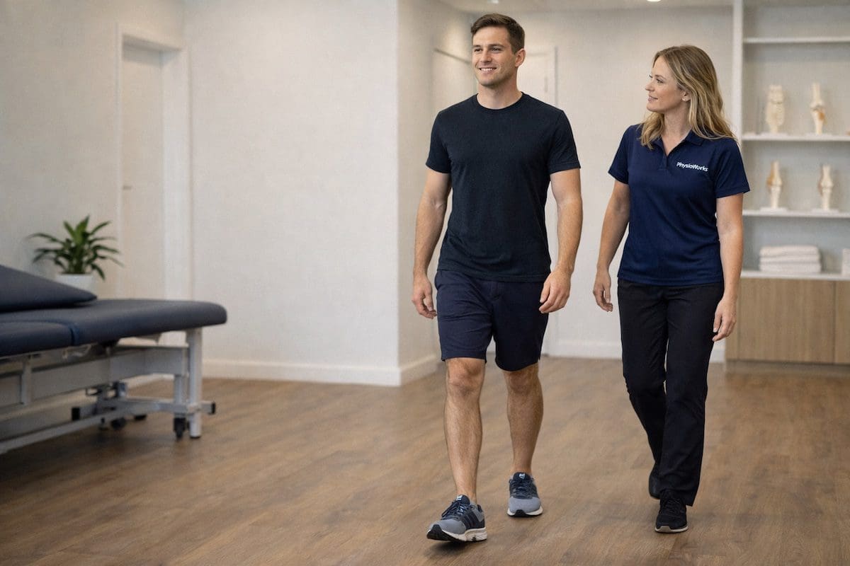 walking confidently after sprained ankle physiotherapy rehabilitation