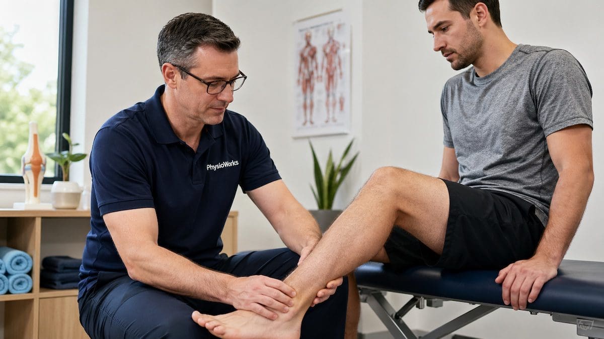 Ligament tear ankle ligament assessment checking swelling and joint stability