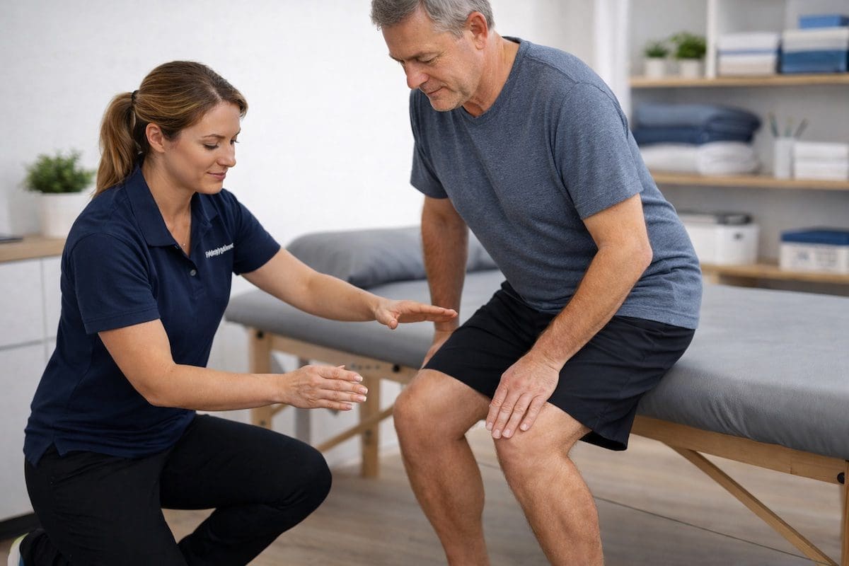 meniscus-surgery-or-physiotherapy-functional-knee-load-test Meniscus surgery or physiotherapy functional knee load test during supervised squat assessment