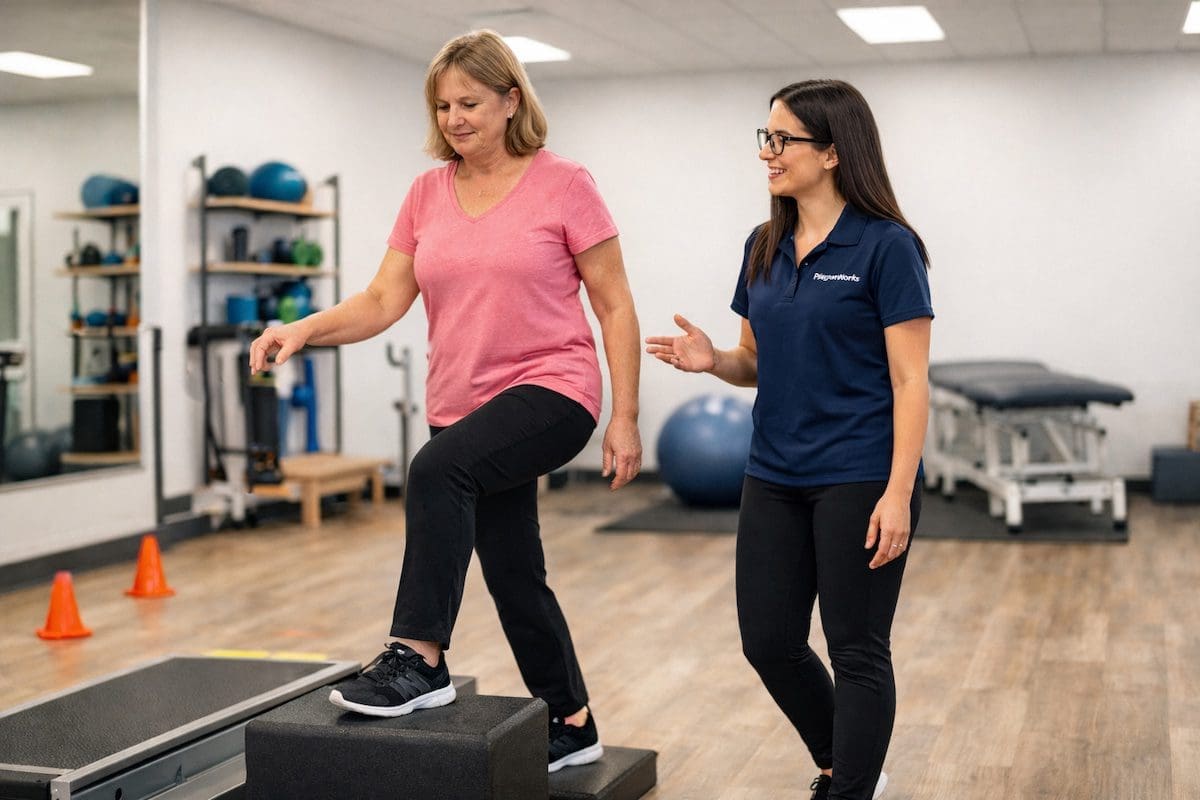 neuroplasticity-balance-exercise-physiology Neuroplasticity physiotherapy balance and movement retraining with physiotherapist in clinic