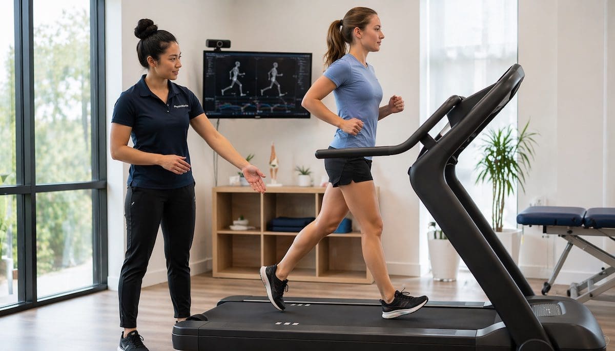 Running efficiency cadence retraining reducing overstride on treadmill