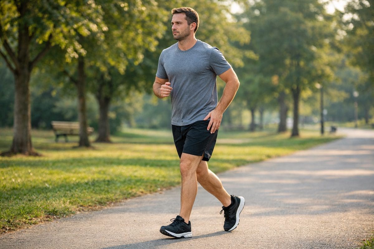 running pain while jogging with controlled movement and safe running form