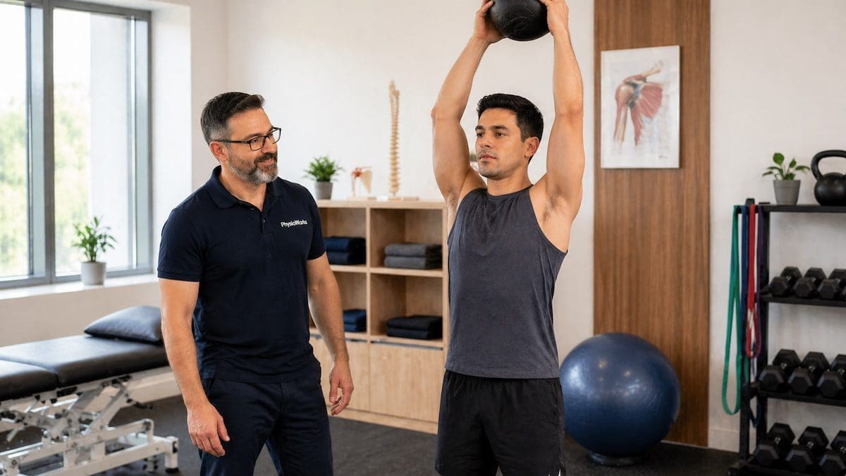 shoulder-dislocation-recovery-overhead-movement shoulder dislocation recovery overhead movement showing stable shoulder function