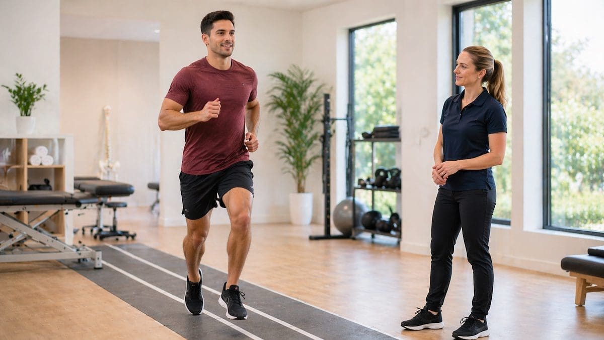 Sports injuries return to running with confident physiotherapy rehabilitation progress