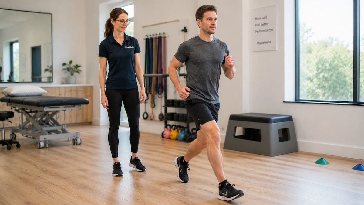 calf-strain-return-to-running-rehabilitation Return to running progression after calf strain physiotherapy rehabilitation