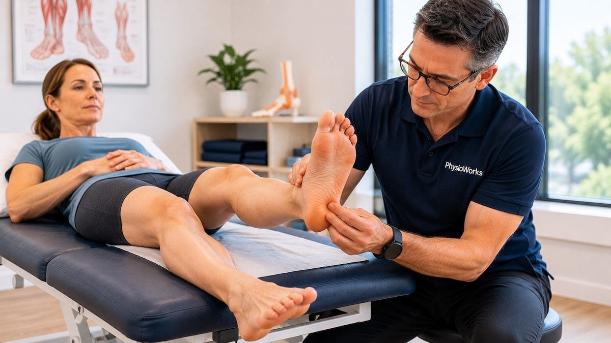 Heel spur physiotherapy assessment of plantar heel pain during standing examination