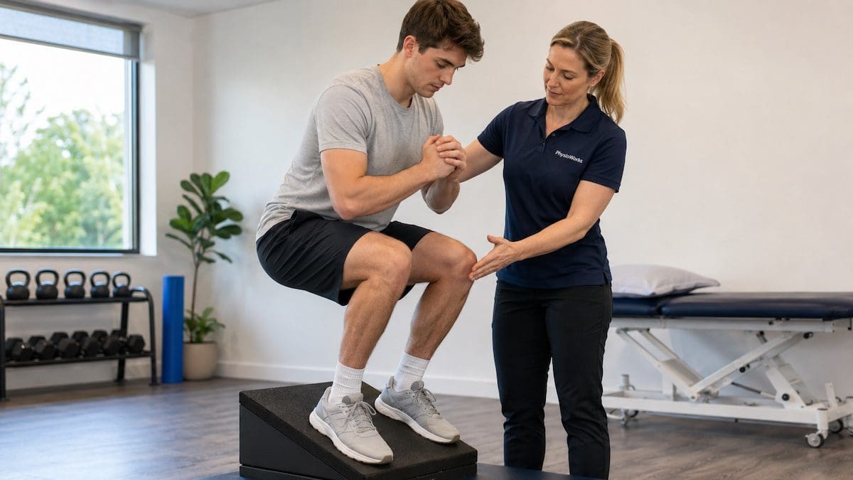 patella-enthesopathy-decline-squat-rehab Patella enthesopathy decline squat loading for patellar tendon rehabilitation