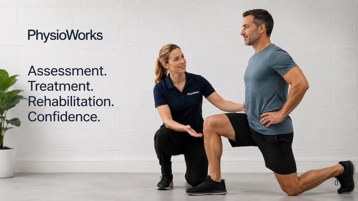 physiotherapy-brisbane-lunge-rehabilitation Physiotherapy Brisbane lunge rehabilitation with Zoe guiding whole-body movement control