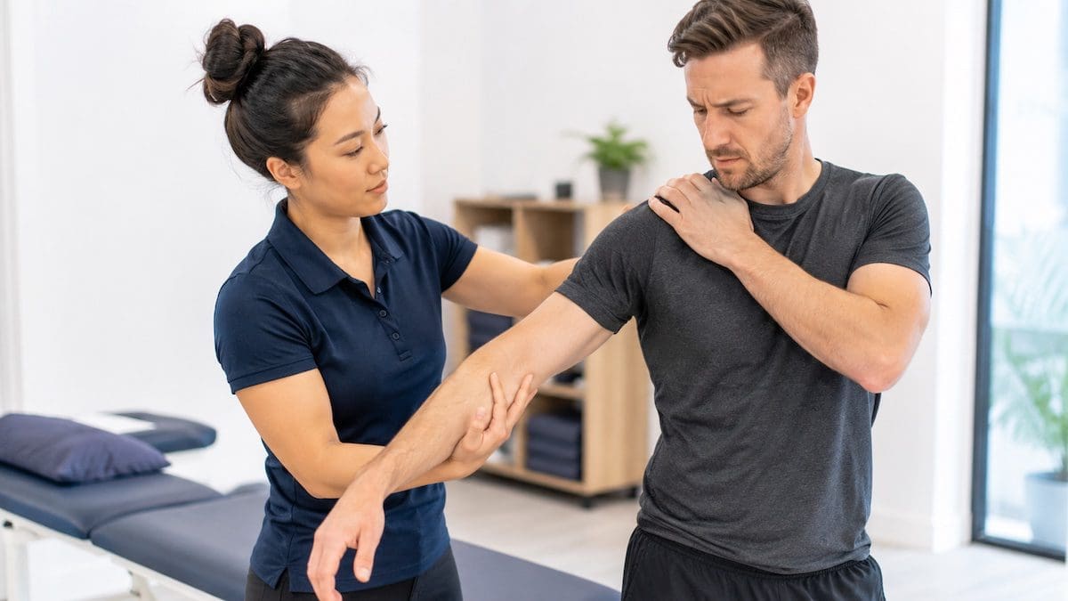 snap fitness sandgate member shoulder physiotherapy assessment for gym injury