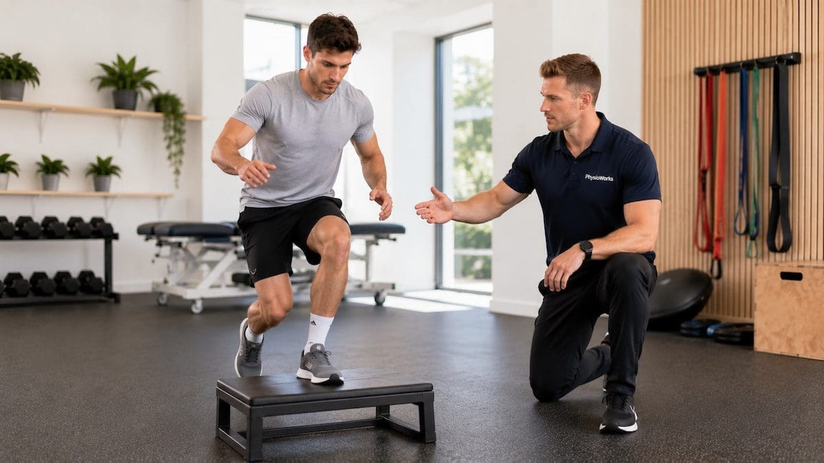 Sports injury physiotherapy single-leg landing assessment for lower-limb control