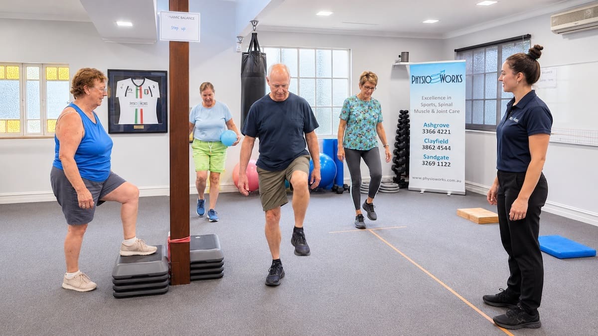 Healthy ageing exercise over 80 with supervised balance and stepping practice