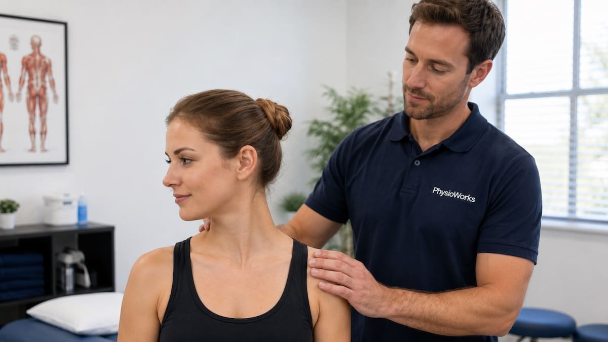 Dry needling neck movement check after physiotherapy treatment