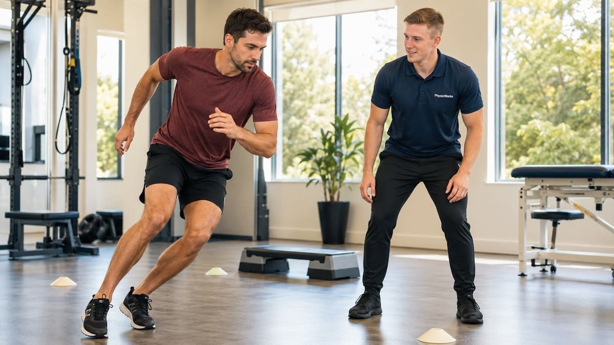 Common Football Injuries Return-to-Sport Cutting Rehab Common football injuries cutting rehab showing ankle knee and hip return-to-sport control