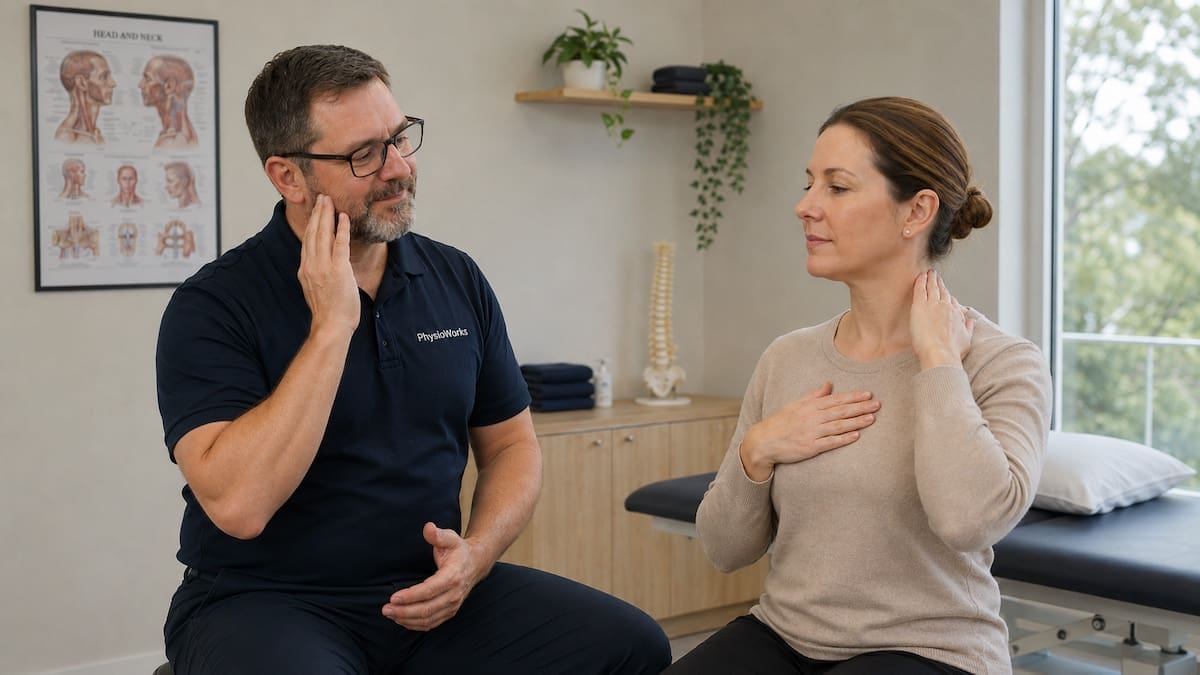 headache-neck-jaw-relaxation-exercise-coaching Headache neck and jaw pain cervical spine and jaw relaxation exercise coaching