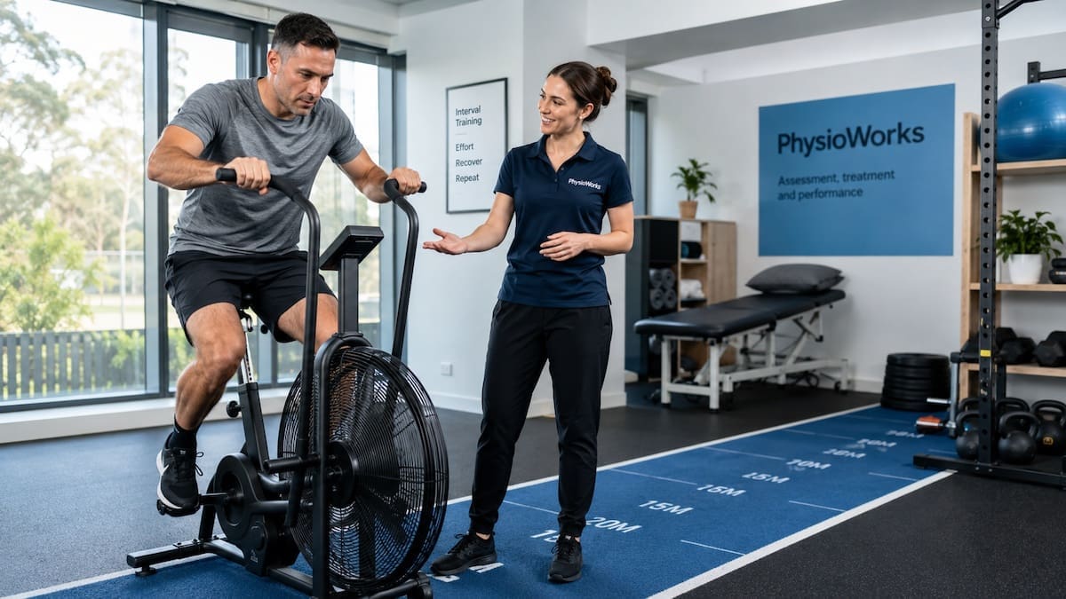 high-intensity-interval-training-hiit-supervised-exercise High-Intensity Interval Training HIIT supervised cardio interval exercise session