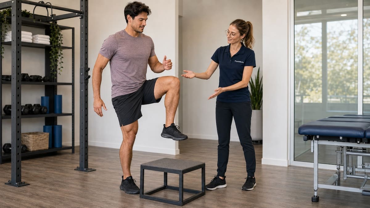 hip-flexor-pain-step-up-knee-drive-return-to-running Hip flexor pain anterior hip step-up knee drive return to running