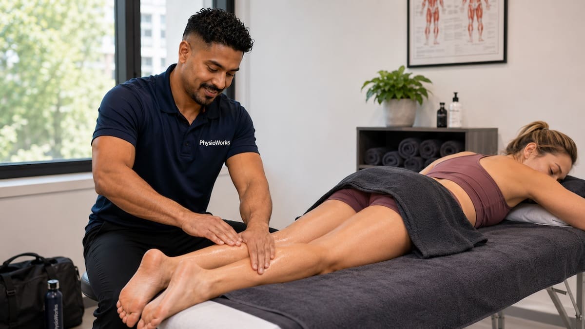 Pre Event Massage Before Sport pre event massage finishing calf treatment before sport