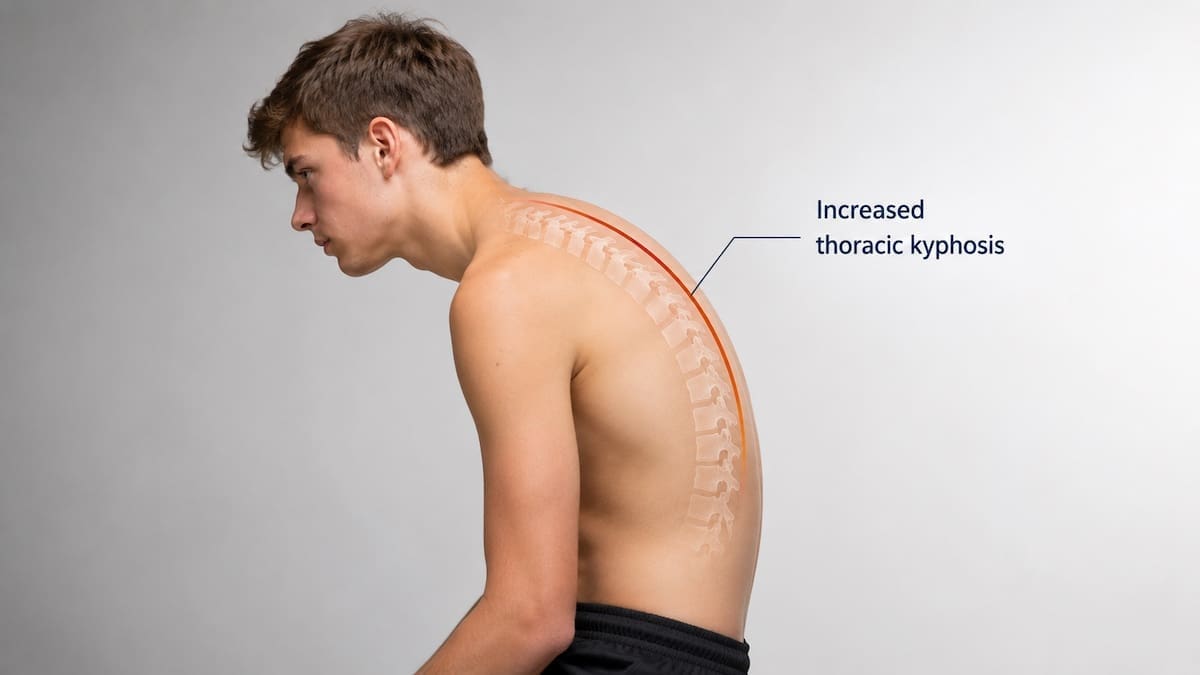 scheuermanns-disease-thoracic-kyphosis-posture Scheuermann’s disease showing thoracic kyphosis and rounded upper back posture