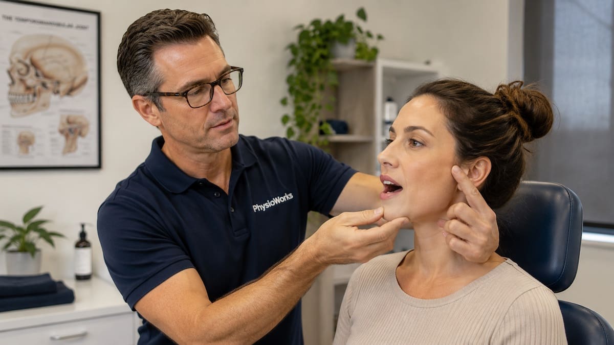 tmj-headache-jaw-opening-assessment TMJ headache jaw opening assessment checking temporomandibular joint movement control