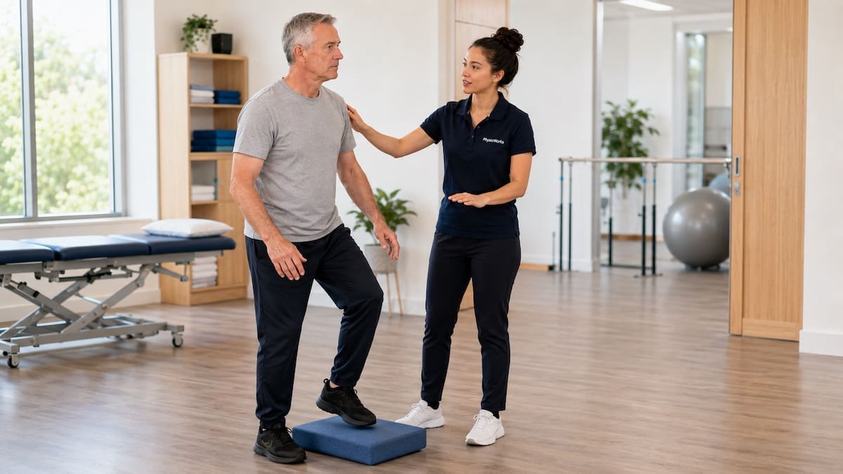 vestibular-rehabilitation-balance-control-drill Vestibular rehabilitation balance control drill for safer walking confidence