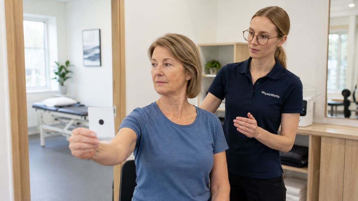 vestibular-rehabilitation-gaze-stabilisation-dizziness-treatment Vestibular rehabilitation gaze stabilisation exercise for dizziness treatment