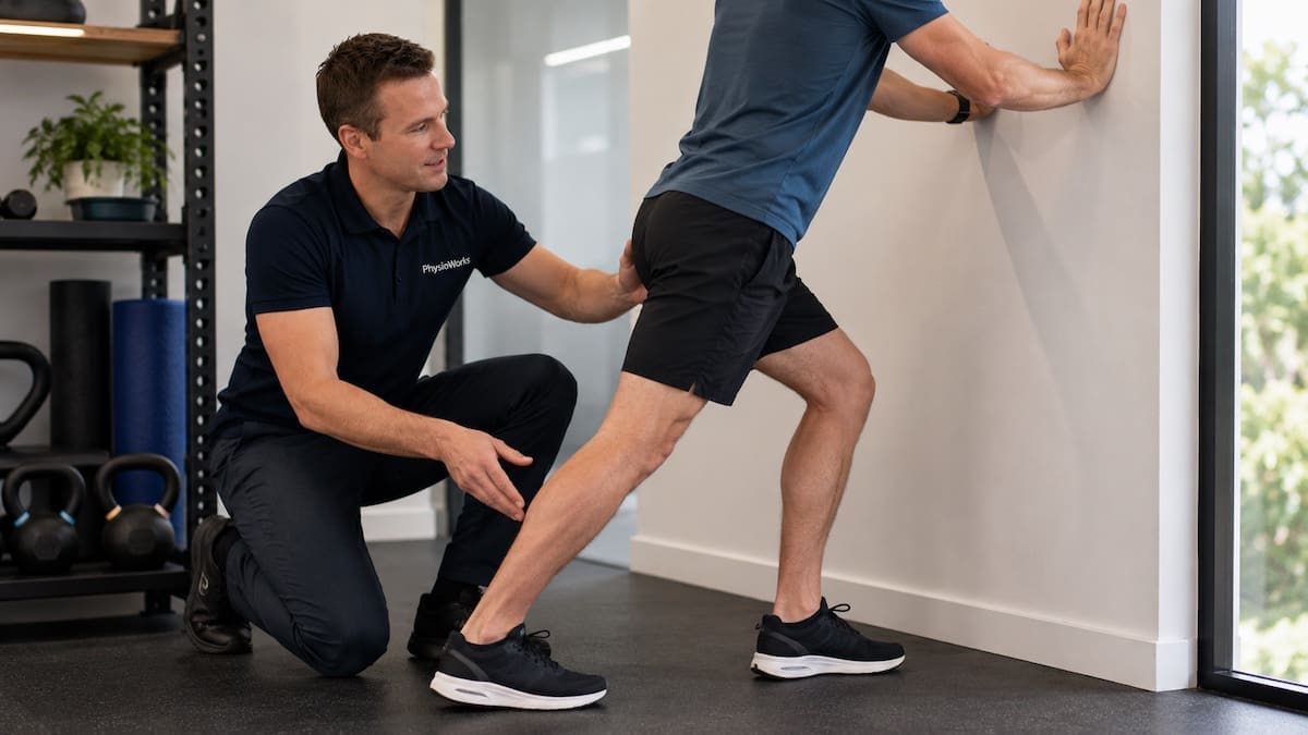 Muscle cramps prevention calf stretch Muscle cramps prevention calf stretch coached by physiotherapist