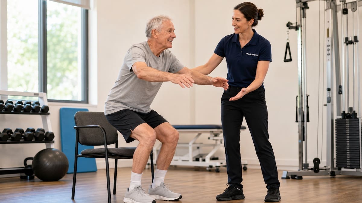 Healthy ageing exercise over 80 sit-to-stand strength practice Healthy ageing exercise over 80 sit-to-stand strength practice