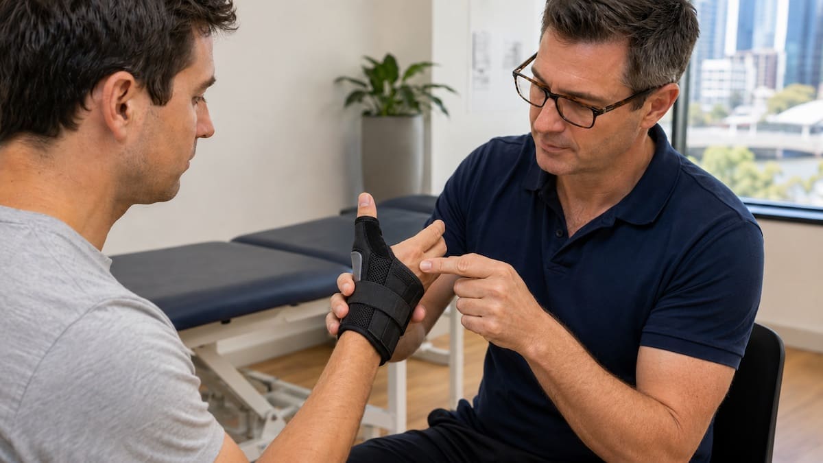 Sprained thumb brace supporting MCP joint recovery
