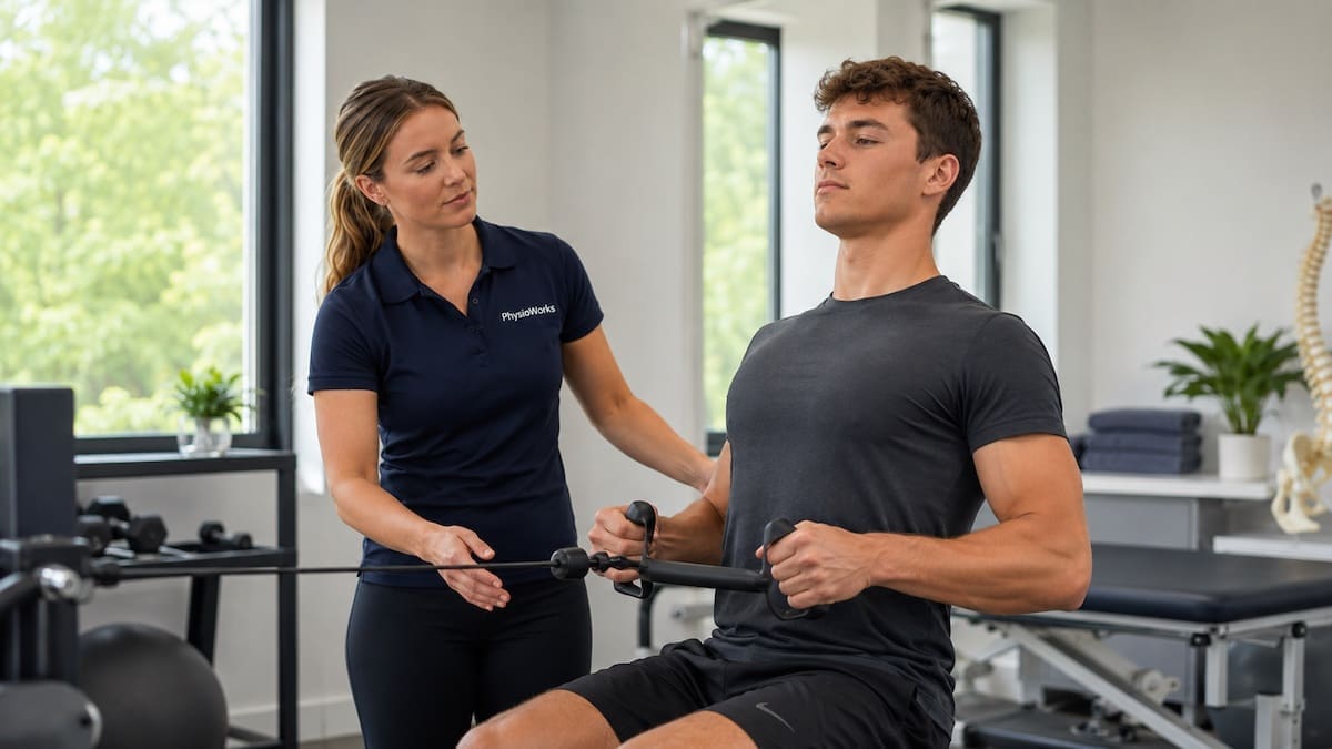 Swimmers back pain return to swim strength exercise