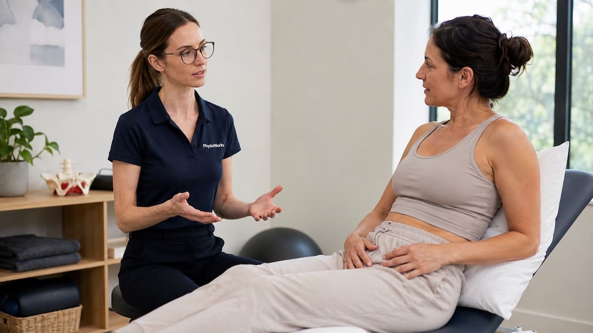 womens-health-physiotherapy-consultation-pelvic-floor Womens health physiotherapy consultation for pelvic floor and postnatal recovery